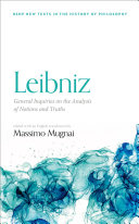 Read Pdf Leibniz: General Inquiries on the Analysis of Notions and Truths