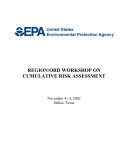 Read Pdf Region/ORD workshop on cumulative risk assessment November 48, 2002, Dallas, Texas.