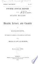 Annual Report Of The State Board Of Health Lunacy And Charity Of Massachusetts