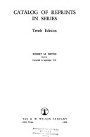 Catalog Of Reprints In Series