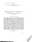 Geschichte der Akademie [der Wissenschaften in München] ...