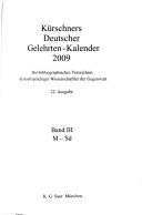 K Rschners Deutscher Gelehrten Kalender