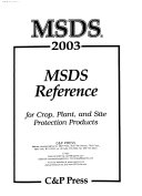 Msds Reference For Crop Protection Products