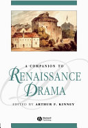 Read Pdf A Companion to Renaissance Drama
