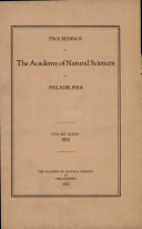 Proceedings of The Academy of Natural Sciences (Vol. LXXXIV, 1932) pdf