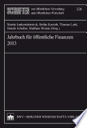 Jahrbuch für öffentliche Finanzen ...