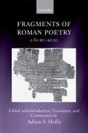 Read Pdf Fragments of Roman Poetry c.60 BC-AD 20