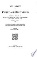 An Index to Poetry and Recitations
