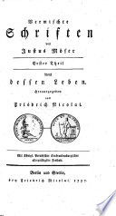 Vermischte Schriften; nebst dessen Leben hrsg. von Friedrich Nicolai