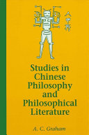Studies in Chinese Philosophy and Philosophical Literature