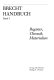 Brecht Handbuch: Register, Chronik, Materialien