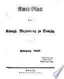 Amtsblatt der Regierung zu Danzig