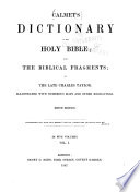 Calmet S Dictionary Of The Holy Bible