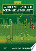 Acute Care Handbook for Physical Therapists   E Book