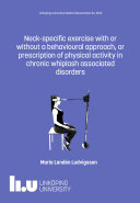 Read Pdf Neck-specific exercise with or without a behavioural approach, or prescription of physical activity in chronic whiplash associated disorders
