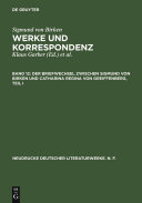 Read Pdf Der Briefwechsel zwischen Sigmund von Birken und Catharina Regina von Greiffenberg