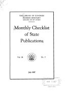 Book Monthly Check list of State Publications