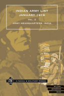 Indian Army List January 1919 — Volume 2