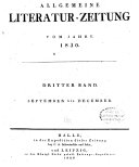 Allgemeine Literatur-Zeitung