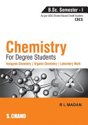 Chemistry for Degree Students B.Sc. Semester - I (As per CBCS) Book