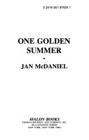 One Golden Summer