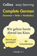 Easy Learning Complete German Grammar Verbs And Vocabulary 3 Books In 1 