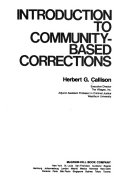 Introduction To Community Based Corrections