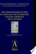Multidisciplinary Studies In Language And Literature English American And Canadian