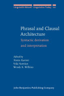 Read Pdf Phrasal and Clausal Architecture