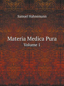 Materia Medica Pura Book