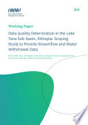 Data Quality Deterioration In The Lake Tana Sub Basin Ethiopia