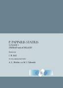 Read Pdf P. Papinius Statius Volume I