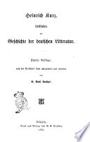 Leitfaden zur Geschichte der deutschen Litteratur Heinrich Kurz