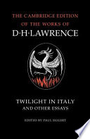 Twilight In Italy And Other Essays