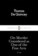 On Murder Considered as One of the Fine Arts pdf