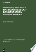 Handwörterbuch des deutschen Aberglaubens