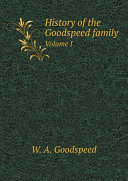 Read Pdf History of the Goodspeed family