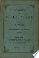 Catalogus Der Bibliotheek Van De Maatschappij