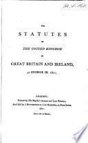Statutes at Large ...: (29 v. in 32) Statutes or the United Kingdom, 1801-1806; [1807-1832