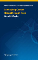 Managing Cancer Breakthrough Pain Book