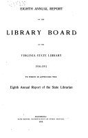 Annual Report Of The Library Board Of The Virginia State Library