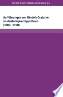Aufführungen von Händels Oratorien im deutschsprachigen Raum (1800–1900)