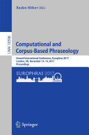 Computational and Corpus-Based Phraseology Book