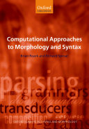Computational Approaches to Morphology and Syntax pdf