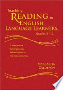 Teaching Reading To English Language Learners Grades 6 12