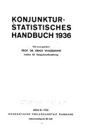 Konjunkturstatistisches handbuch 1936