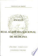 Anales De La Real Academia Nacional De Medicina 2000 Tomo Cxvii Cuaderno 3