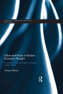 Read Pdf Value and Prices in Russian Economic Thought