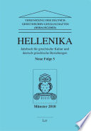 Hellenika. Jahrbuch für griechische Kultur und Deutsch-Griechische Beziehungen. Neue Folge 5