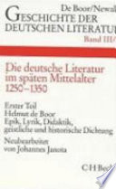 Die deutsche Literatur im späten Mittelalter